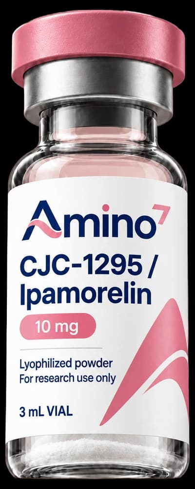 Fiole de CJC-1295 / Ipamorelin Amino7, photo de laboratoire