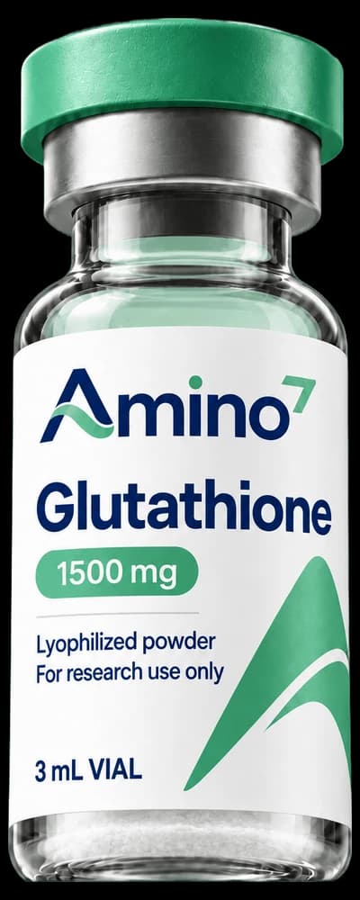 Fiole de Glutathione Amino7, photo de laboratoire
