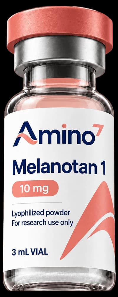 Fiole de Melanotan 1 Amino7, photo de laboratoire