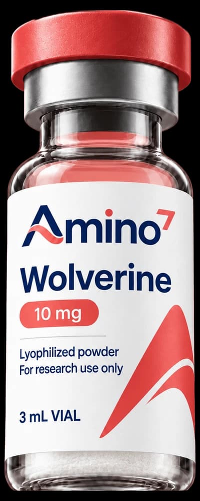 Fiole de BPC-157 / TB-500 Amino7, photo de laboratoire